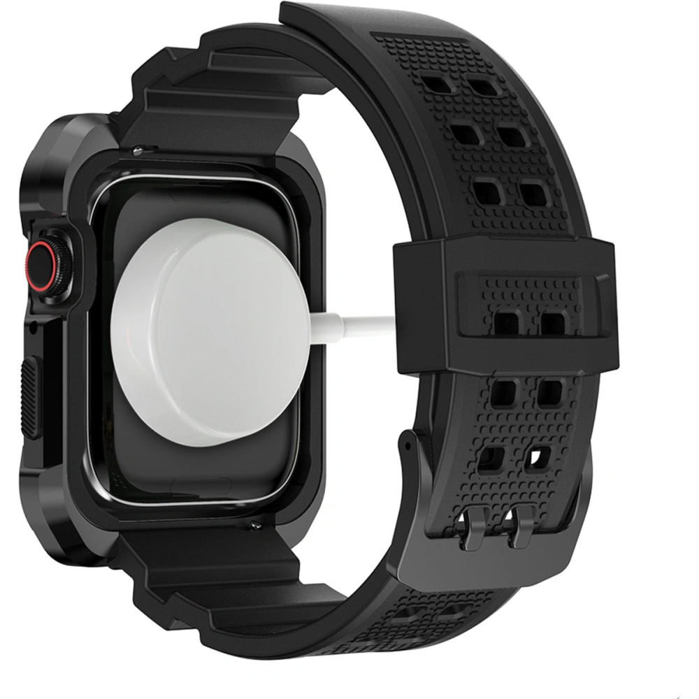 Wholesale Strap + case Kingxbar CYF134 2w1 Apple Watch 4/5/6/7/8/9/SE 44/45mm black - KGX651 - {ean13} - Hurt