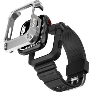 Hurtownia GSM - Pasek + etui Kingxbar CYF134 2w1 Apple Watch 4/5/6/7/8/9/SE 44/45mm srebrne - KGX653 - {ean13} - Hurt