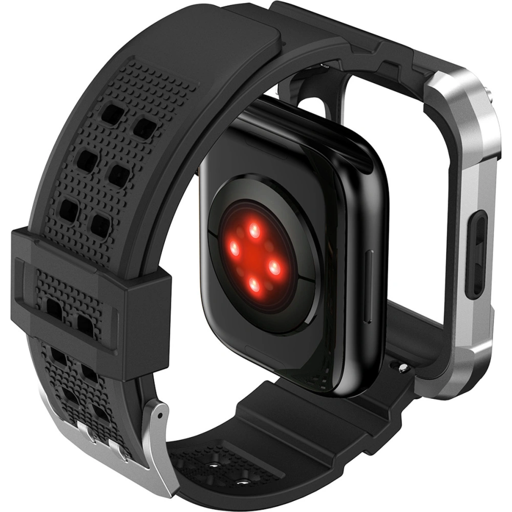 Hurtownia GSM - Pásek + etui Kingxbar CYF134 2w1 Apple Watch 4/5/6/7/8/9/SE 44/45mm stříbrné - KGX654 - {ean13} - Hurt
