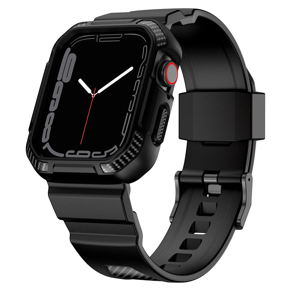 Hurtownia GSM - Pásky + etui Kingxbar CYF537 2w1 Apple Watch 4/5/6/7/SE/8/9 44/45mm černé - KGX655 - {ean13} - Hurt