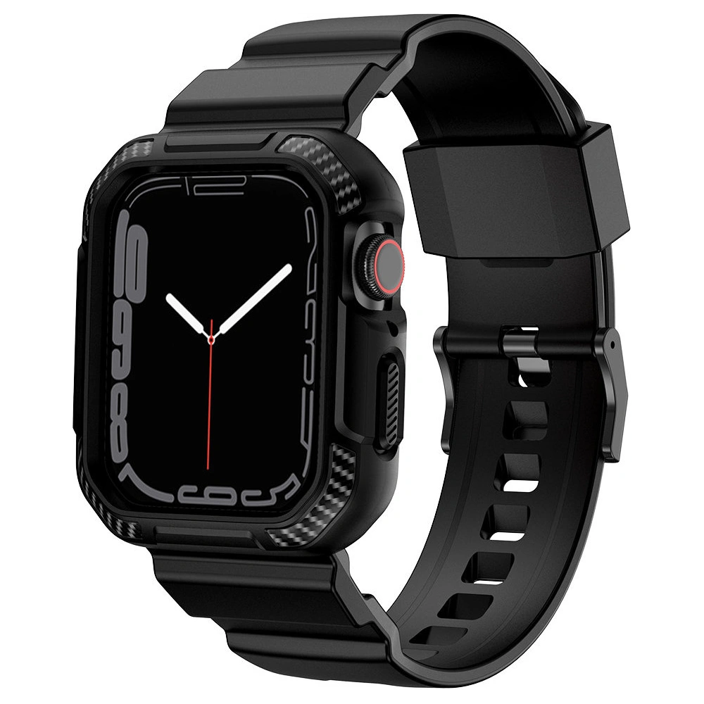 Hurtownia GSM - Pásky + etui Kingxbar CYF537 2w1 Apple Watch 4/5/6/7/SE/8/9 44/45mm černé - KGX655 - {ean13} - Hurt