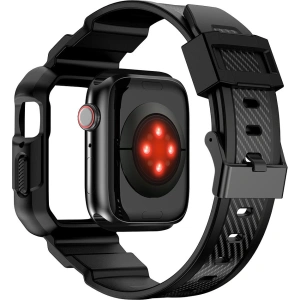 Hurtownia GSM - Pasek + etui Kingxbar CYF537 2w1 Apple Watch 4/5/6/7/SE/8/9 44/45mm czarne - KGX655 - {ean13} - Hurt
