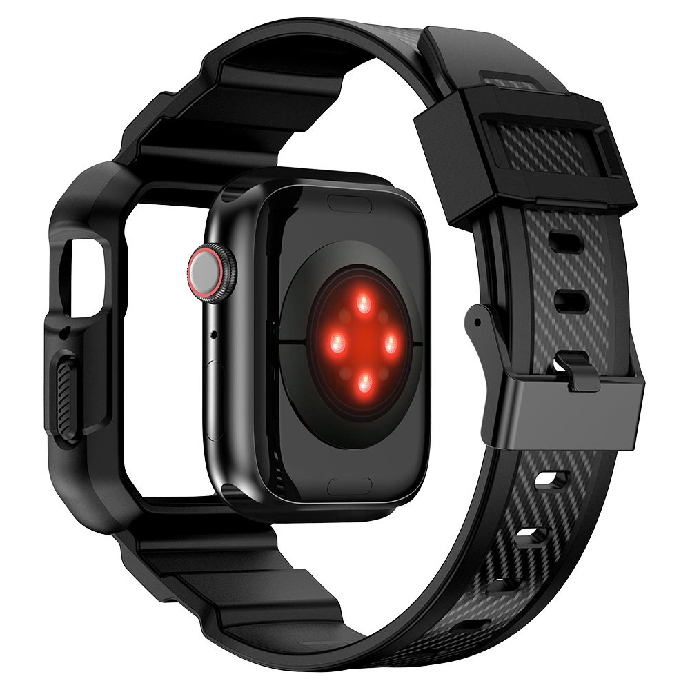 Hurtownia GSM - Pásky + etui Kingxbar CYF537 2w1 Apple Watch 4/5/6/7/SE/8/9 44/45mm černé - KGX655 - {ean13} - Hurt