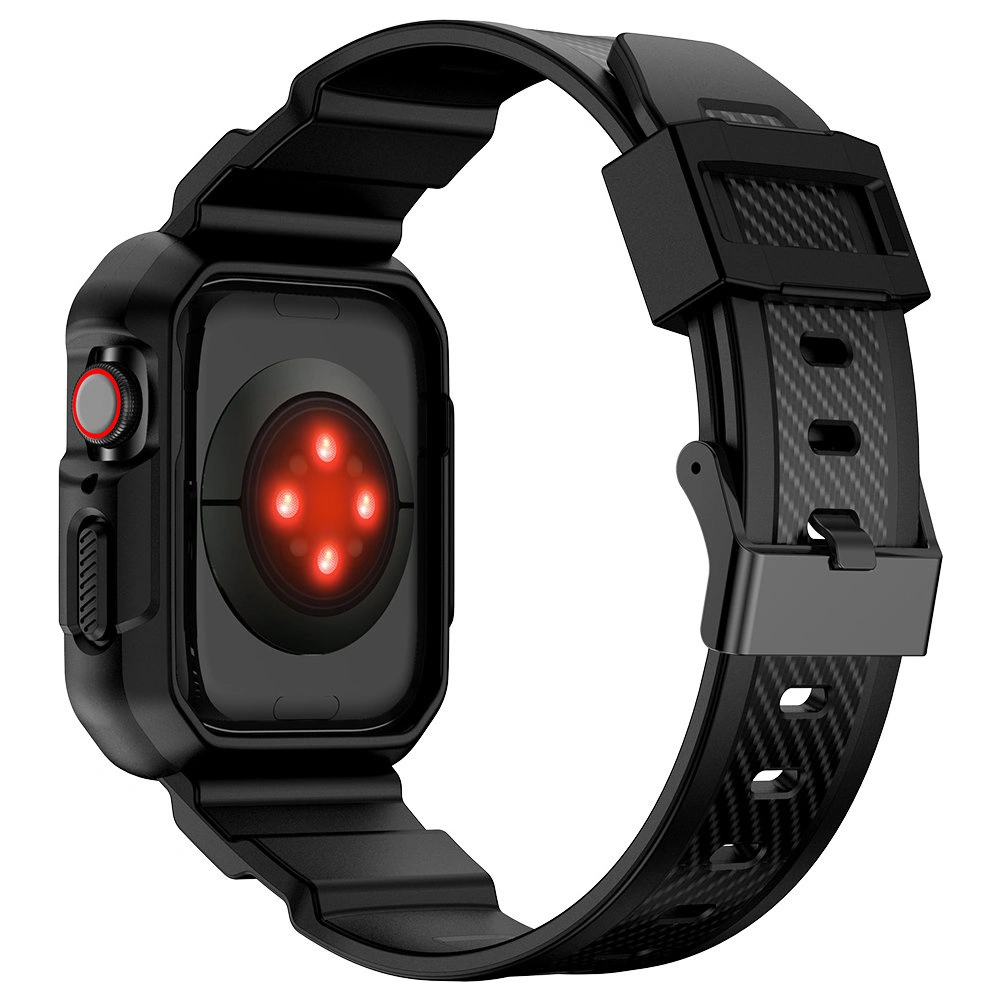 Hurtownia GSM - Pásky + etui Kingxbar CYF537 2w1 Apple Watch 4/5/6/7/SE/8/9 44/45mm černé - KGX655 - {ean13} - Hurt