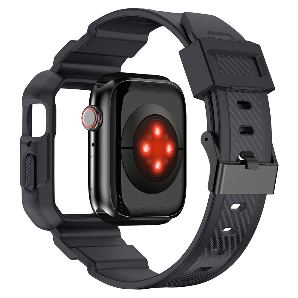 Hurtownia GSM - Pásek + etui Kingxbar CYF537 2w1 Apple Watch 4/5/6/7/SE/8/9 44/45mm šedé - KGX656 - {ean13} - Hurt