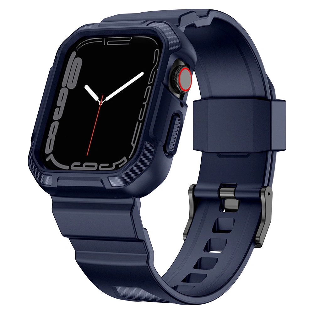 Hurtownia GSM - Pásek + etui Kingxbar CYF537 2w1 Apple Watch 4/5/6/7/SE/8/9 44/45mm modré - KGX657 - {ean13} - Hurt