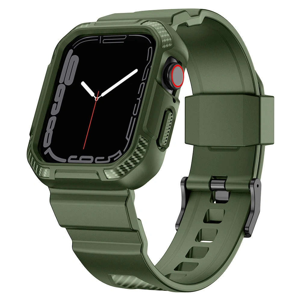 Hurtownia GSM - Pásek + etui Kingxbar CYF537 2w1 Apple Watch 4/5/6/7/SE/8/9 44/45mm zelené - KGX658 - {ean13} - Hurt