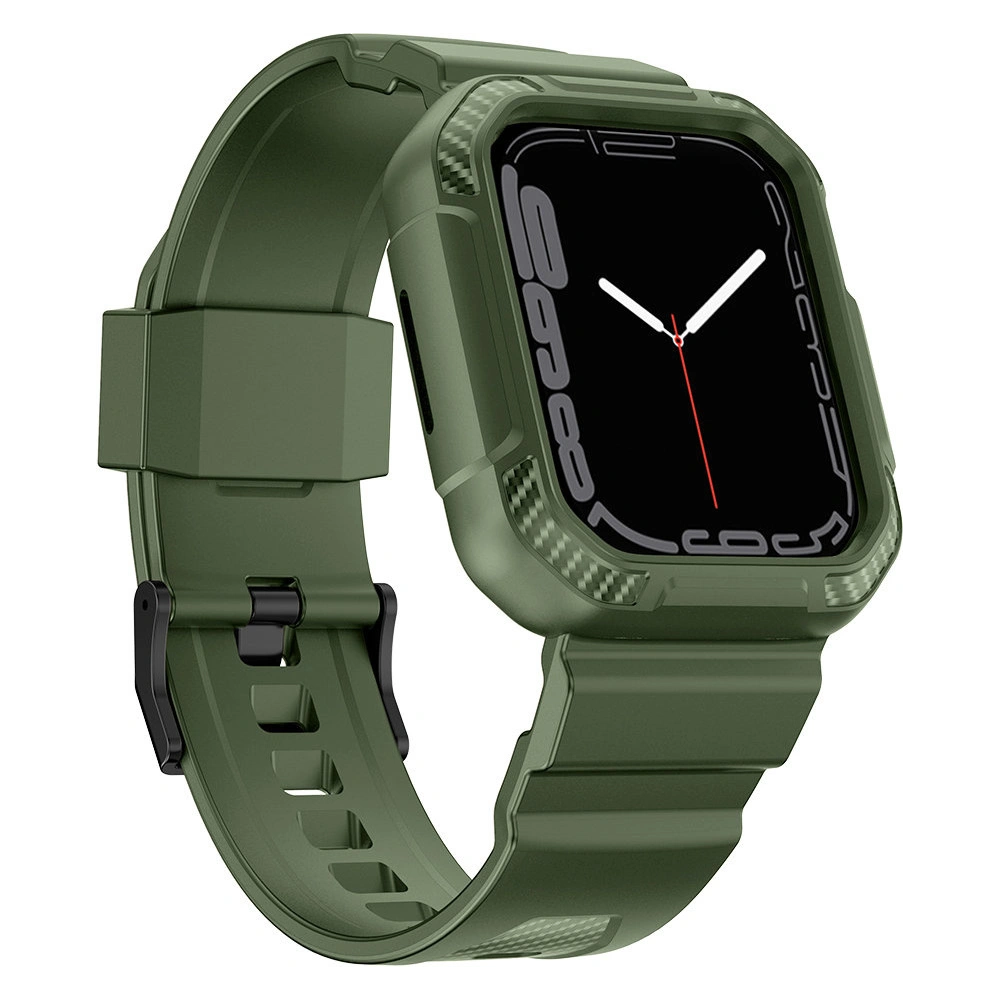 Hurtownia GSM - Pásek + etui Kingxbar CYF537 2w1 Apple Watch 4/5/6/7/SE/8/9 44/45mm zelené - KGX658 - {ean13} - Hurt