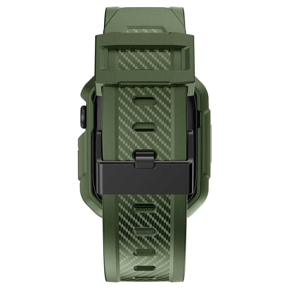 Hurtownia GSM - Pásek + etui Kingxbar CYF537 2w1 Apple Watch 4/5/6/7/SE/8/9 44/45mm zelené - KGX658 - {ean13} - Hurt