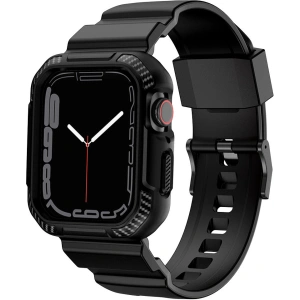 Hurtownia GSM - Pasek + etui Kingxbar CYF106 2w1 Apple Watch 4/5/6/7/SE/8/9 40/41mm czarne - KGX659 - {ean13} - Hurt