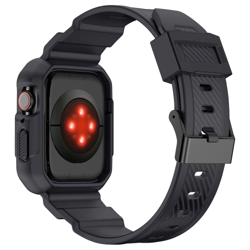 Pasek + etui Kingxbar CYF106 2w1 Apple Watch 4/5/6/7/SE/8/9 40/41mm szare