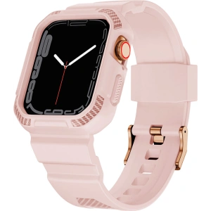 Hurtownia GSM - Pasek + etui Kingxbar CYF106 2w1 Apple Watch 4/5/6/7/SE/8/9 40/41mm różowe - KGX663 - {ean13} - Hurt