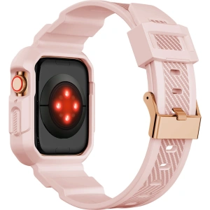 Hurtownia GSM - Pasek + etui Kingxbar CYF106 2w1 Apple Watch 4/5/6/7/SE/8/9 40/41mm różowe - KGX663 - {ean13} - Hurt