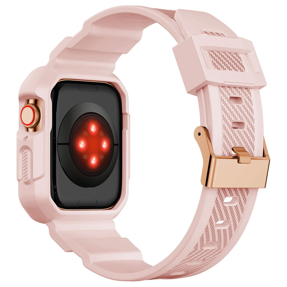 Hurtownia GSM - + etui Kingxbar CYF106 2w1 Apple Watch 4/5/6/7/SE/8/9 40/41mm rosa - KGX663 - {ean13} - Hurt