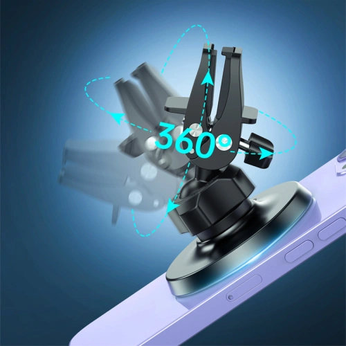 Uchwyt samochodowy magnetyczny MagSafe Crong Carclip Magnetic (czarny)