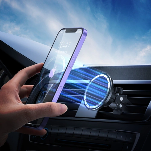 Uchwyt samochodowy magnetyczny MagSafe Crong Carclip Magnetic (czarny)