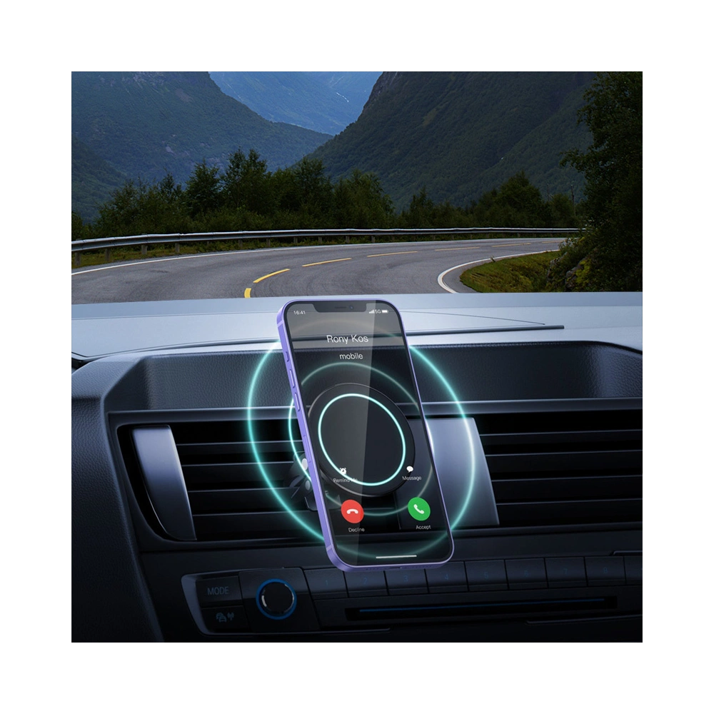 Hurtownia GSM - MagSafe mágneses autós tartó Crong Carclip Magnetic (fekete) - CRG594 - {ean13} - Hurt