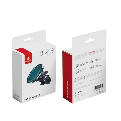 Uchwyt samochodowy magnetyczny MagSafe Crong Carclip Magnetic (czarny)