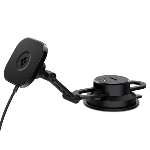 Uchwyt samochodowy z ładowarką bezprzewodową Spigen OneTap Pro 3 Black Dash Magnetic Car Mount (MagFit) Black