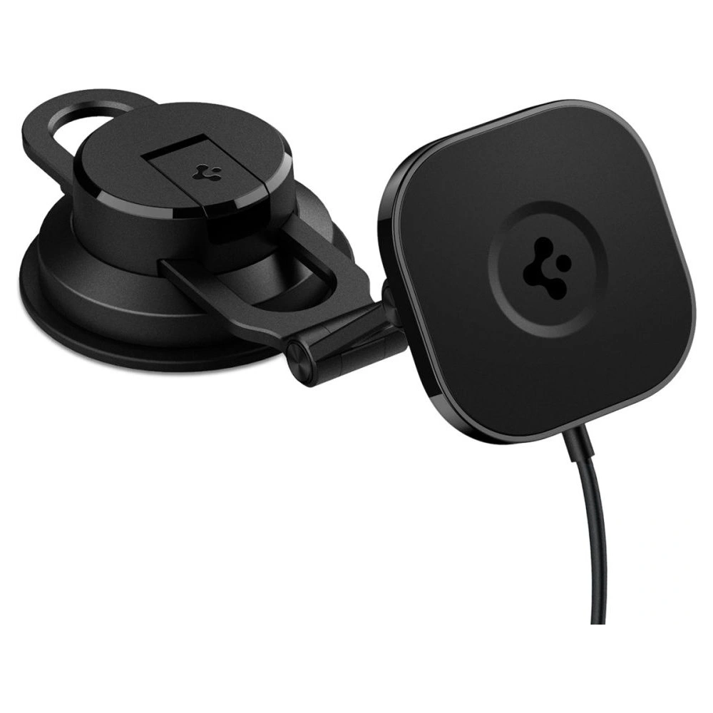 Hurtownia GSM - Autós tartó vezeték nélküli töltővel Spigen OneTap Pro 3 Fekete Dash Magnetic Autós Tartó (MagFit) Fekete - SPN2842 - {ean13} - Hurt