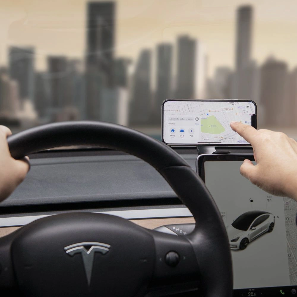 Hurtownia GSM - Auto-Halterung mit kabellosem Ladegerät Spigen Tesla OneTap Pro Wireless Screen Car Mount (Mag Fit) Schwarz - SPN2843 - {ean13} - Hurt