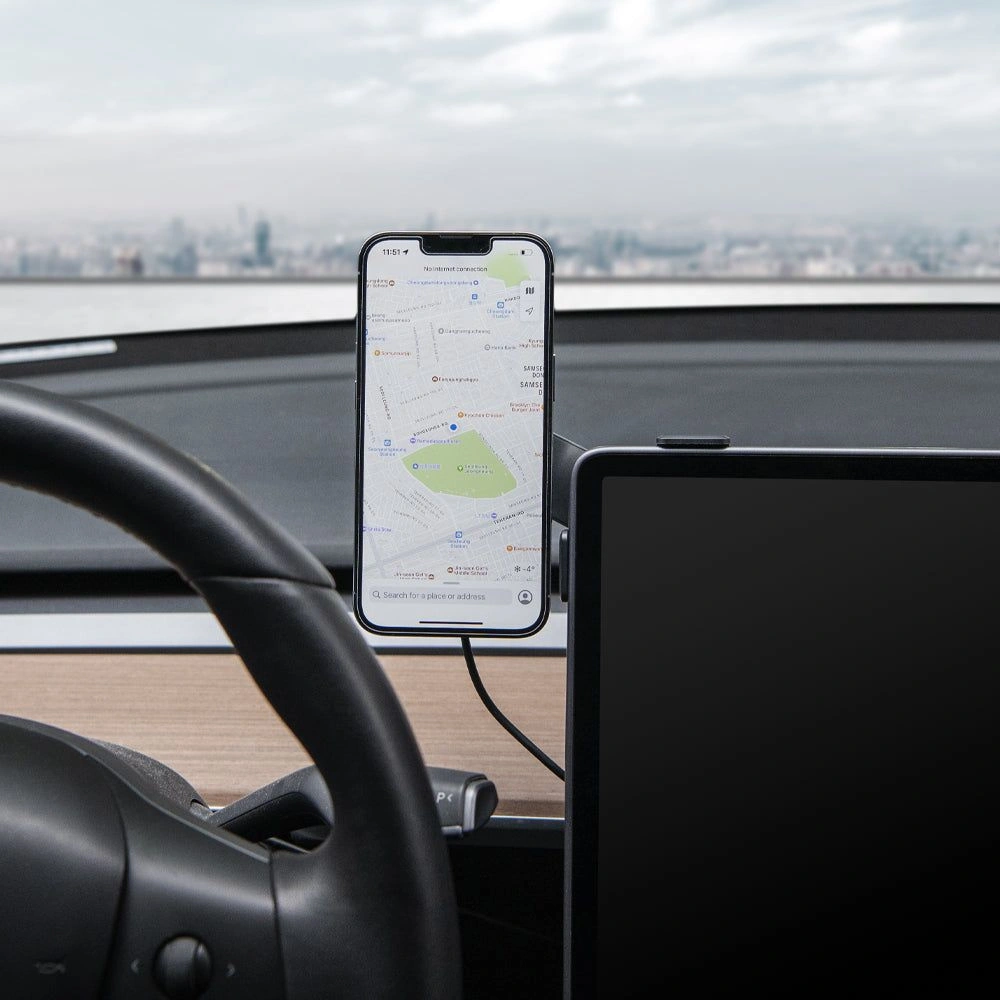 Hurtownia GSM - Autós tartó vezeték nélküli töltővel Spigen Tesla OneTap Pro Wireless Screen Car Mount (Mag Fit) Fekete - SPN2843 - {ean13} - Hurt