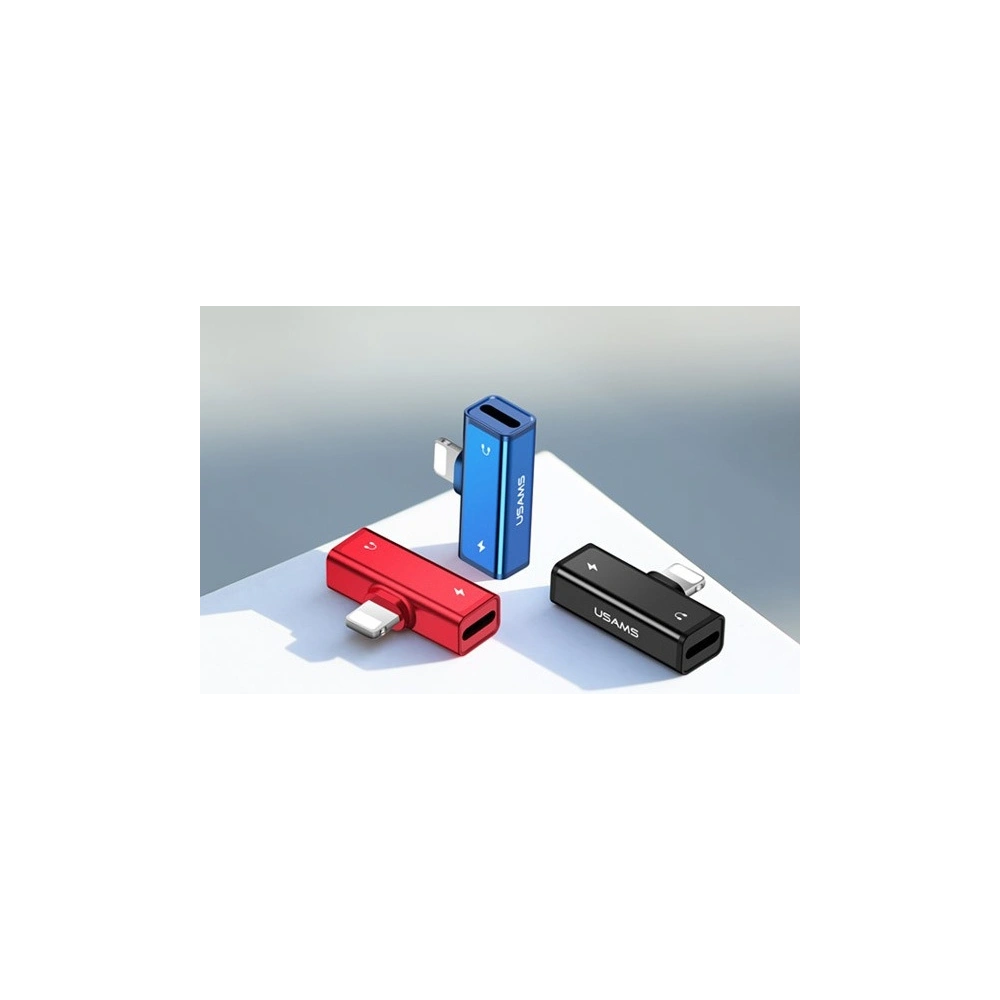 Hurtownia GSM - Adapter USAMS US-SJ270 AU05 2w1 Lightning negru/black - USA939 - {ean13} - Hurt
