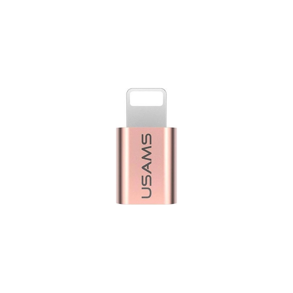 Hurtownia GSM - Adaptér USAMS US-SJ014 microUSB/Lightning růžovo-zlatý/rose gold - USA940 - {ean13} - Hurt