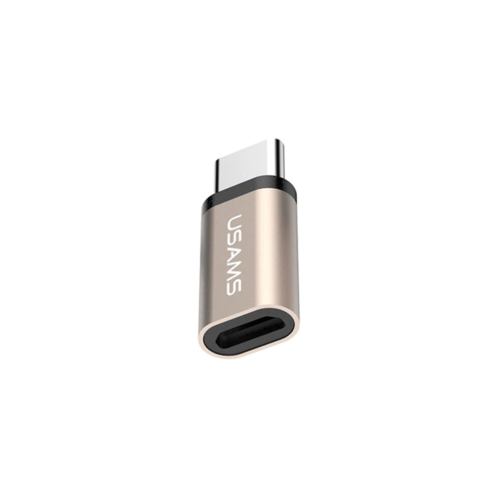 Hurtownia GSM - Adaptér USAMS US-SJ021 microUSB/USB-C zlatý/Gold - USA941 - {ean13} - Hurt