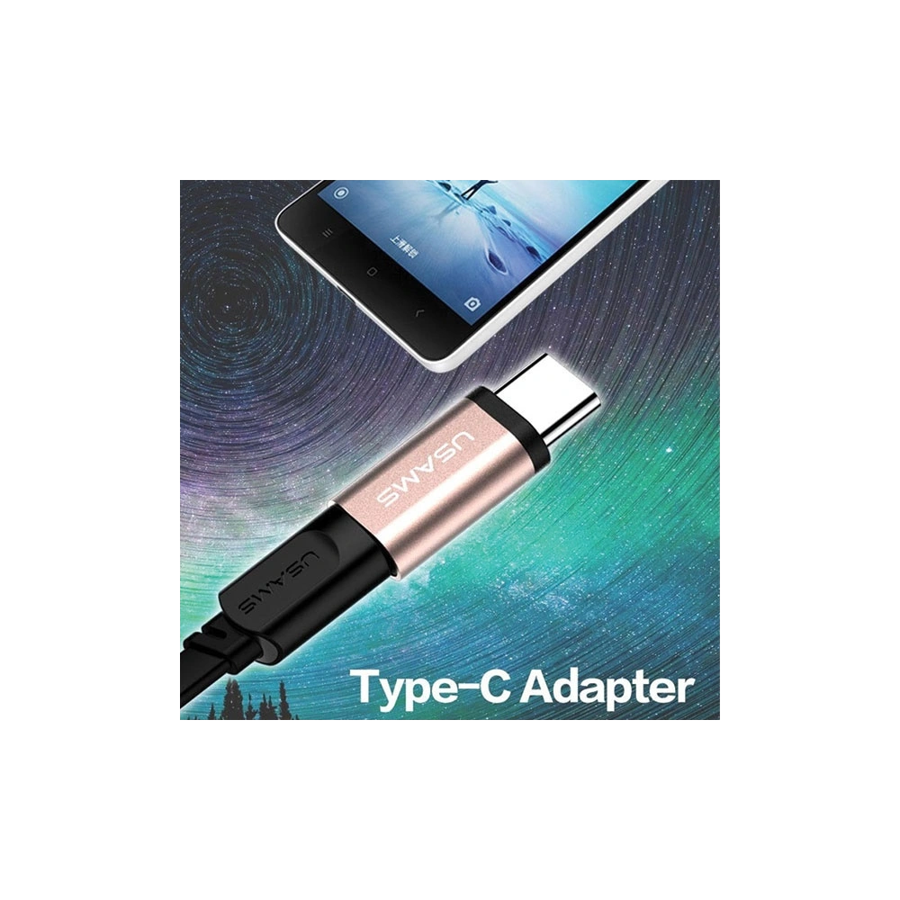 Hurtownia GSM - USAMS US-SJ021 microUSB/USB-C adapter arany színű - USA941 - {ean13} - Hurt