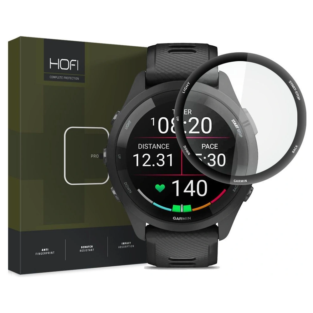 Hurtownia GSM - Hybridní sklo Hofi Hybrid Pro+ Garmin Forerunner 265s Black - HOFI371 - {ean13} - Hurt