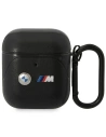 Etui BMW BMA222PVTK Apple AirPods 2/1 fekete/bal Leather Curved Line