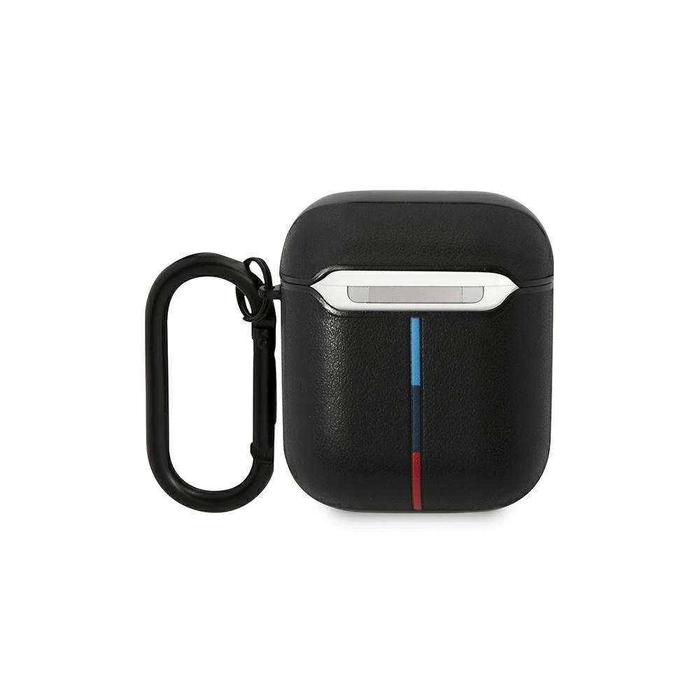 Wholesale BMW BMA222PVTK Apple AirPods 2/1 black Leather Curved Line - BMW415 - {ean13} - Hurt