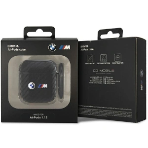 Hurtownia GSM - Etui BMW BMA2WMPUCA2 Apple AirPods 2/1 černý/black Carbon Double Metal Logo - BMW417 - {ean13} - Hurt