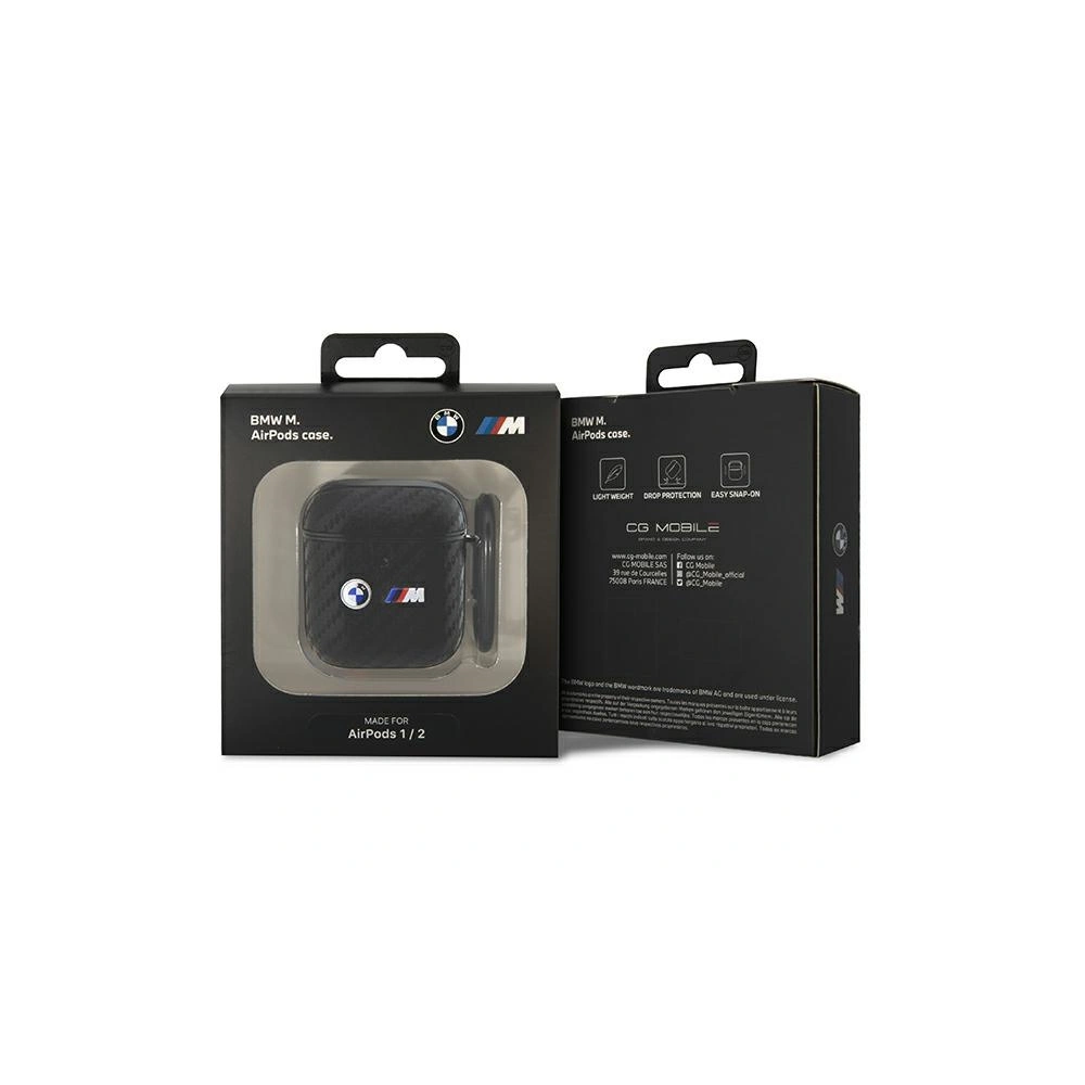 Hurtownia GSM - Etui BMW BMA2WMPUCA2 Apple AirPods 2/1 černý/black Carbon Double Metal Logo - BMW417 - {ean13} - Hurt