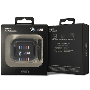 Hurtownia GSM - BMW Apple Case BMA322SWTK AirPods 3 schwarz/schwarz Mehrfarbige Linien - BMW419 - {ean13} - Hurt
