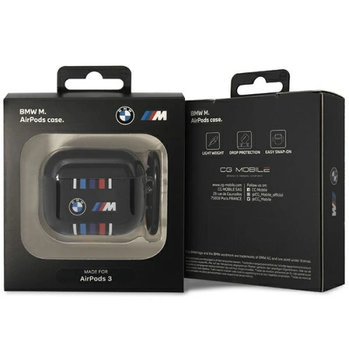 Etui BMW BMA322SWTK Apple AirPods 3 czarny/black Multiple Colored Lines