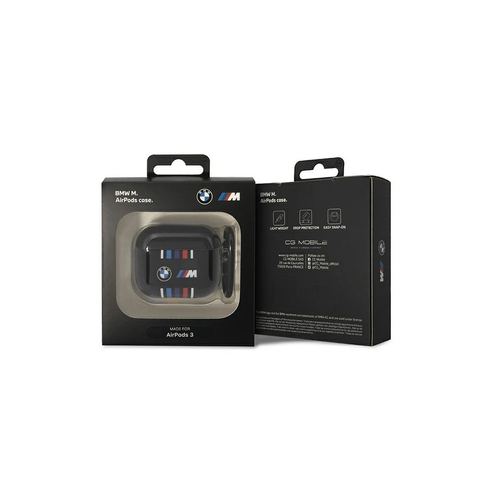 Hurtownia GSM - Etui BMW BMA322SWTK Apple AirPods 3 černý/black Vícebarevné čáry - BMW419 - {ean13} - Hurt