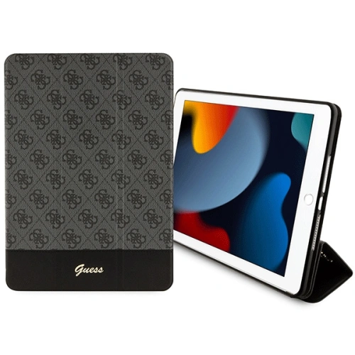 Etui Guess GUFC10PS4SGK Apple iPad 10.2 2019/2020/2021 (7., 8. i 9. generacji) czarny/black 4G Stripe Allover