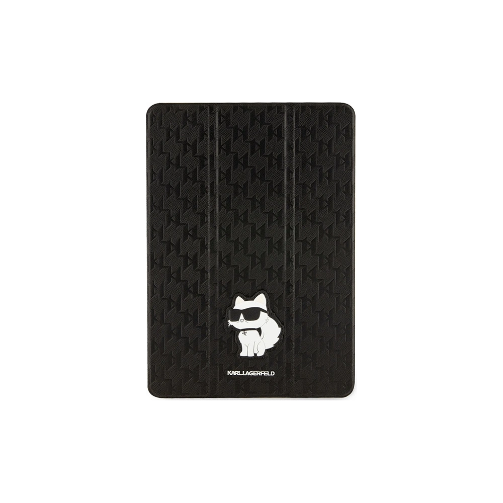 Hurtownia GSM - Etui Karl Lagerfeld KLFC10SAKHPCK Apple iPad 10.2 2019/2020/2021 (7., 8. și 9. generație) negru/black Saffiano Monogram Choupette Magnet Allover - KLD1524 - {ean13} - Hurt