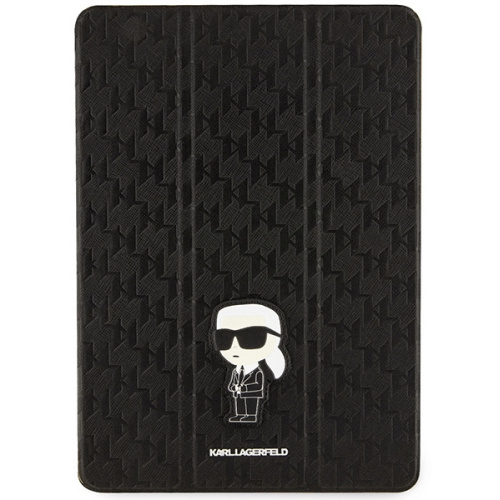 Karl Lagerfeld Distributor - 3666339119119 - KLD1525 - Karl Lagerfeld KLFC10SAKHPKK Apple iPad 10.2 2019/2020/2021 (7, 8, 9 gen) black Saffiano Monogram Ikonik Magnet Allover - B2B homescreen