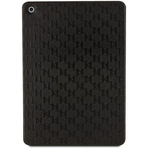 Etui Karl Lagerfeld KLFC10SAKHPKK Apple iPad 10.2 2019/2020/2021 (7., 8. i 9. generacji) czarny/black Saffiano Monogram Ikonik Magnet Allover