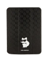 Etui Karl Lagerfeld KLFC11SAKHPCK Apple iPad 10.9 2022 (10. generace) černý/black Saffiano Monogram Choupette Magnet Allover
