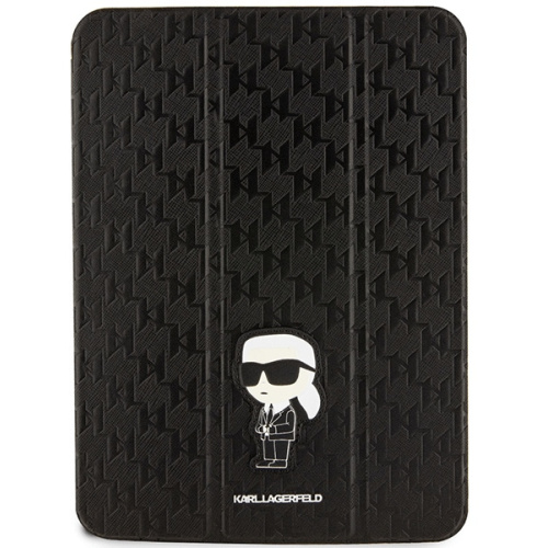 Karl Lagerfeld Distributor - 3666339119140 - KLD1527 - Karl Lagerfeld KLFC11SAKHPKK Apple iPad 10.9 2022 (10 gen) black Saffiano Monogram Ikonik Magnet Allover - B2B homescreen