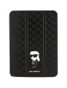 Etui Karl Lagerfeld KLFC11SAKHPKK Apple iPad 10.9 2022 (10. generace) černý/black Saffiano Monogram Ikonik Magnet Allover