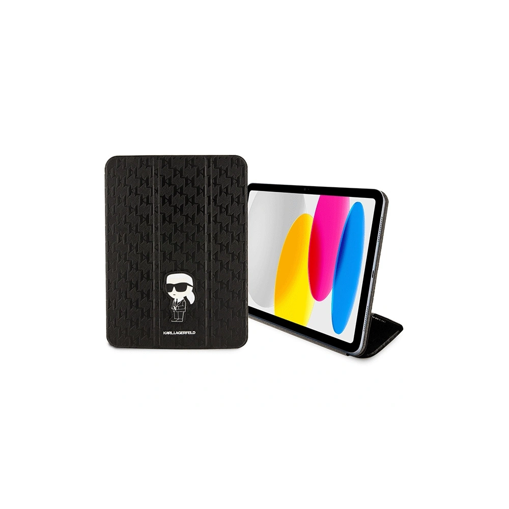 Hurtownia GSM - Etui Karl Lagerfeld KLFC11SAKHPKK Apple iPad 10.9 2022 (10. generace) černý/black Saffiano Monogram Ikonik Magnet Allover - KLD1527 - {ean13} - Hurt