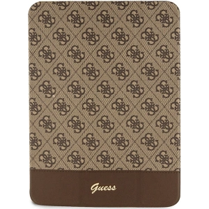 Etui Guess GUFC11PS4SGW Apple iPad 10.9 2022 (10. generacji) brązowy/brown 4G Stripe Allover