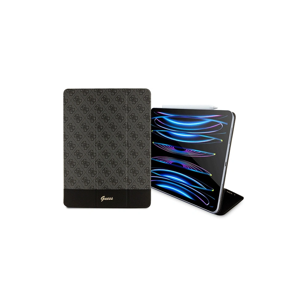 Hurtownia GSM - Etui Guess GUFCP12PS4SGK Apple iPad Pro 12.9 2020/2021/2022 (4., 5. și 6. generație) negru/black 4G Stripe Allover - GUE2437 - {ean13} - Hurt