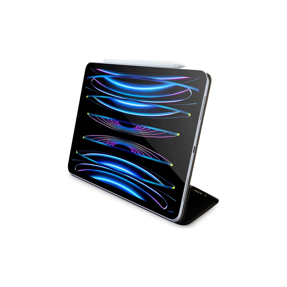 Hurtownia GSM - Etui Guess GUFCP12PS4SGK Apple iPad Pro 12.9 2020/2021/2022 (4., 5. și 6. generație) negru/black 4G Stripe Allover - GUE2437 - {ean13} - Hurt