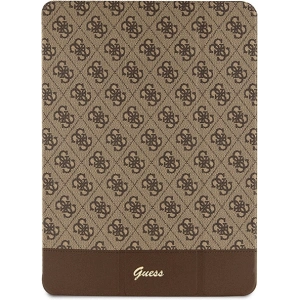 Hurtownia GSM - Etui Guess GUFCP12PS4SGW Apple iPad Pro 12.9 2020/2021/2022 (4., 5. i 6. generacji) brązowy/brown 4G Stripe Allover - GUE2439 - {ean13} - Hurt